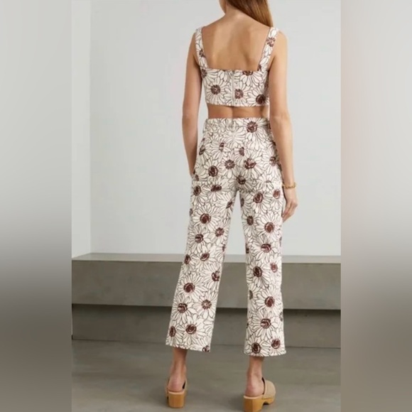 Reformation Sunny floral-print jeans , sz : 4 - Picture 3 of 13